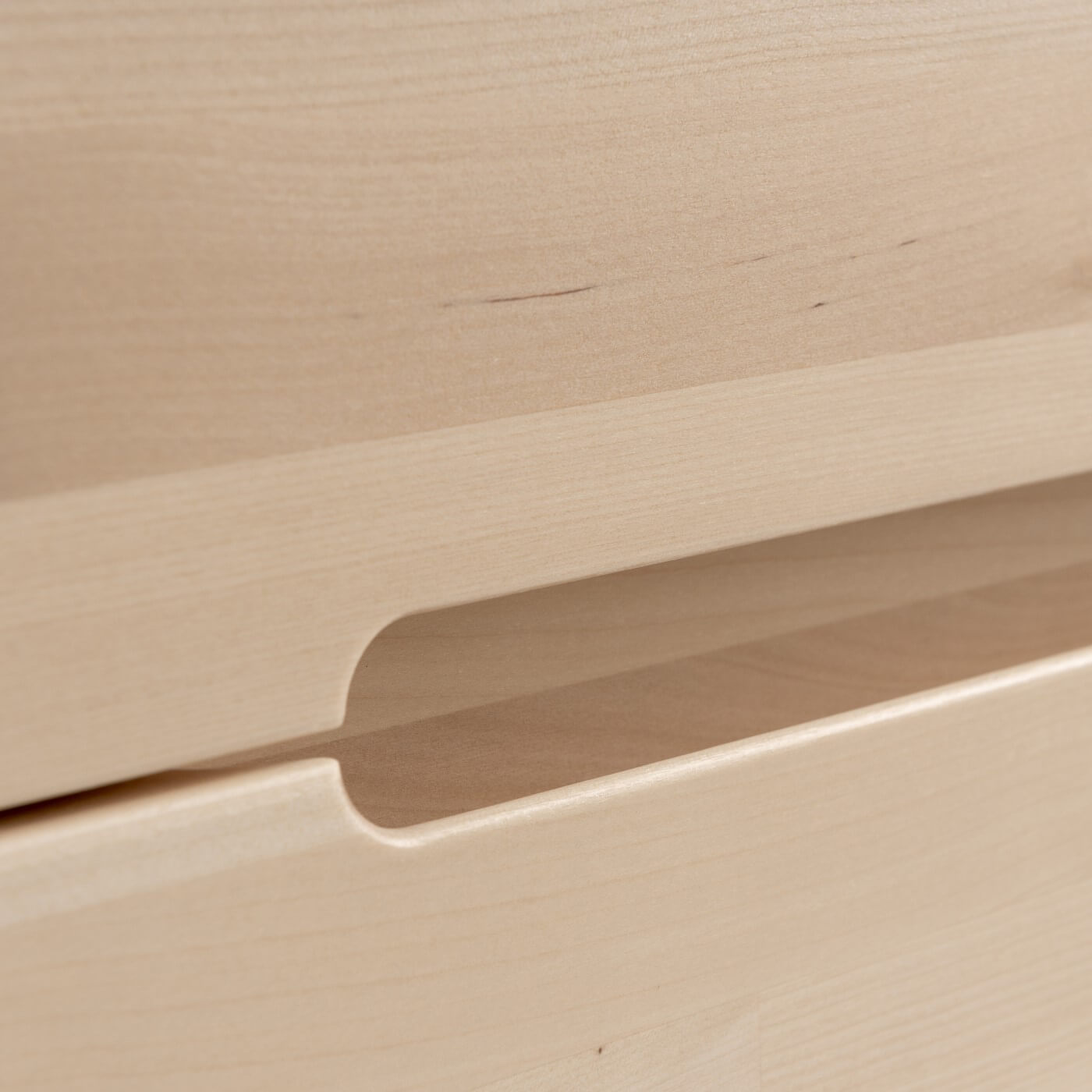 Ręcznie robiony nowoczesny uchwyt szuflady z litego drewna brzozy skandynawskiej