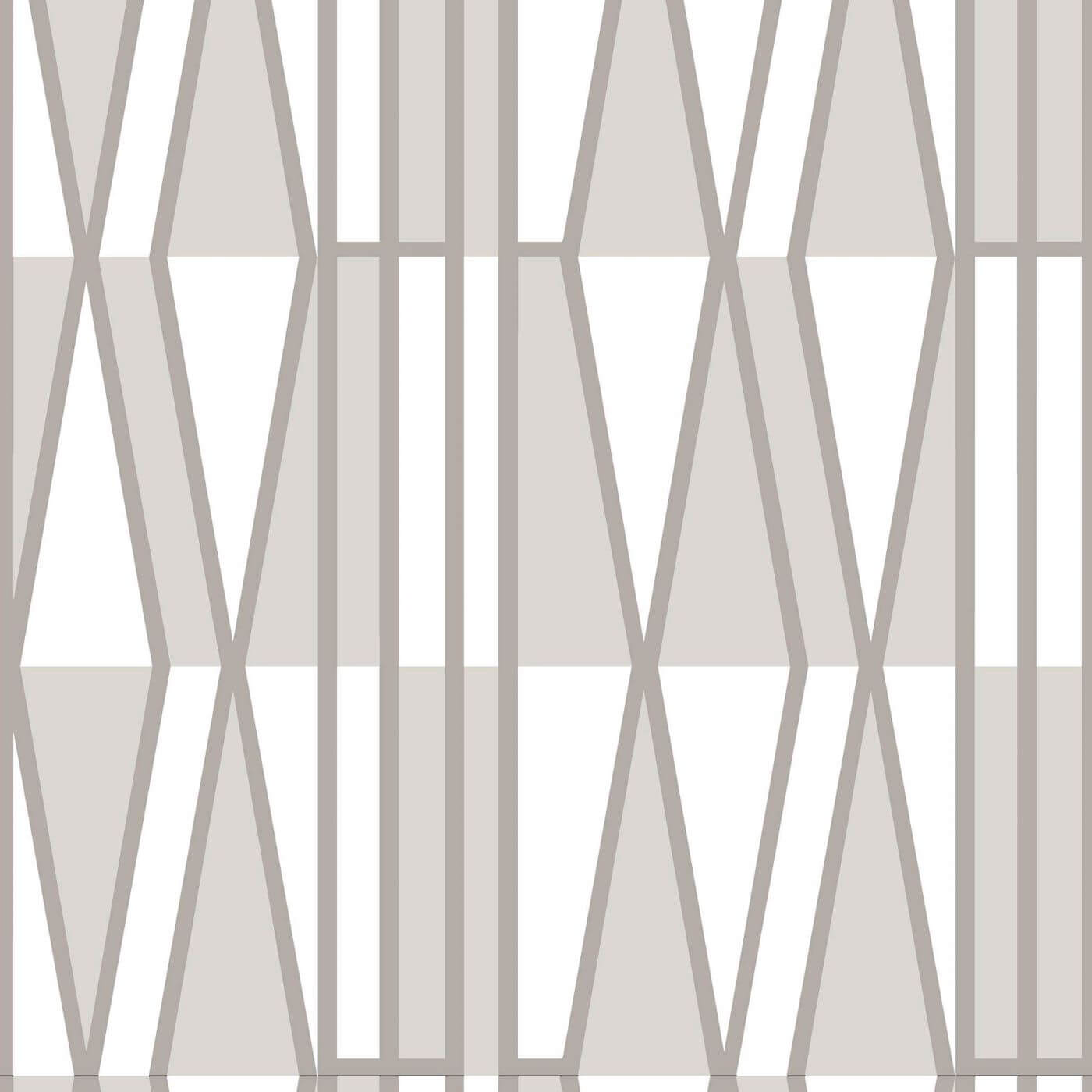 Zasłony w geometryczne wzory Vallgard. Fragment wzoru nowoczesnej geometrycznej zasłony w kolory szare i białe. Skandynawskie wzornictwo