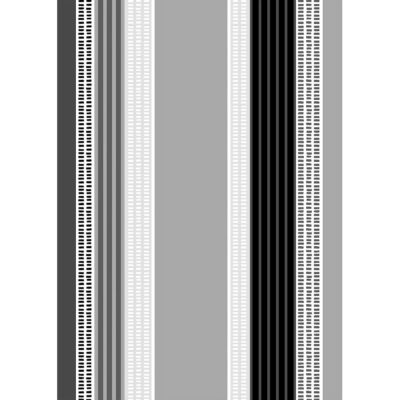 Zasłona w pasy PALLAS gotowa na taśmie. Nowoczesne graficzne wzory w grube pasy i cienkie paski pionowe w kolorach białym, czarnym i szarym. Skandynawski design